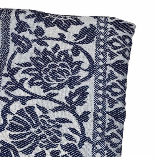 Striped Polyester Jacquard - Blue/White