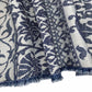 Striped Polyester Jacquard - Blue/White