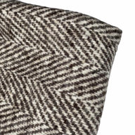 Herringbone Wool Coating - Off White/Brown