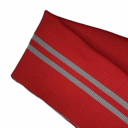 Nylon Rib Cuff/Waistband - Red/Grey