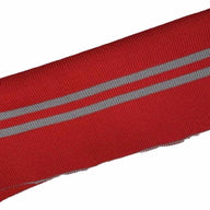 Nylon Rib Cuff/Waistband - Red/Grey