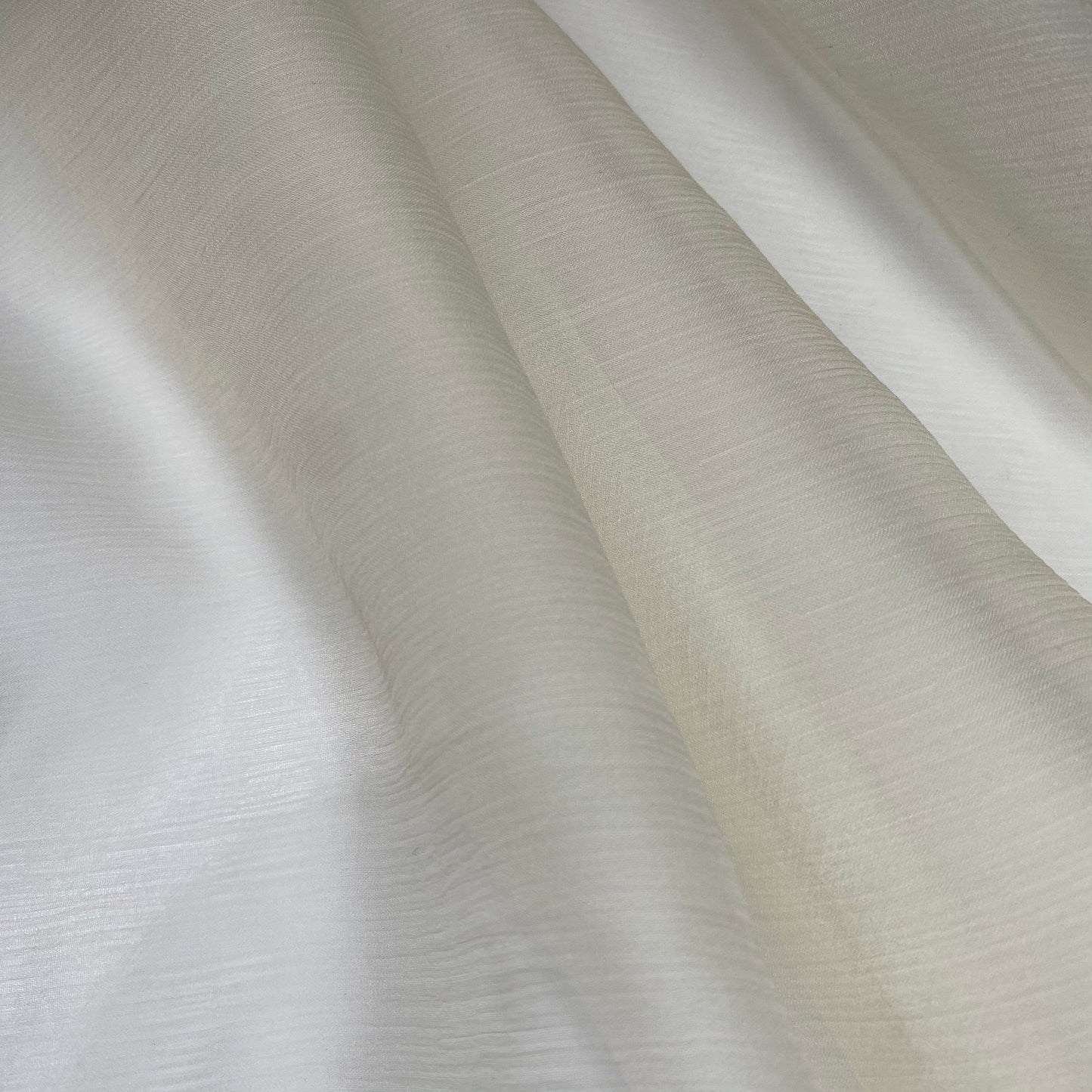 Crinkled Silk Chiffon - Antique White