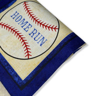 Printed Quilting Cotton Baseball Squares Remnant - Blue