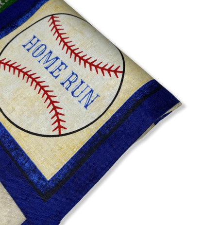 Quilting Cotton - Baseball Squares - 44” - Blue