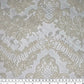 Corded French Lace - Scalloped Eyelash Edge - Ivory