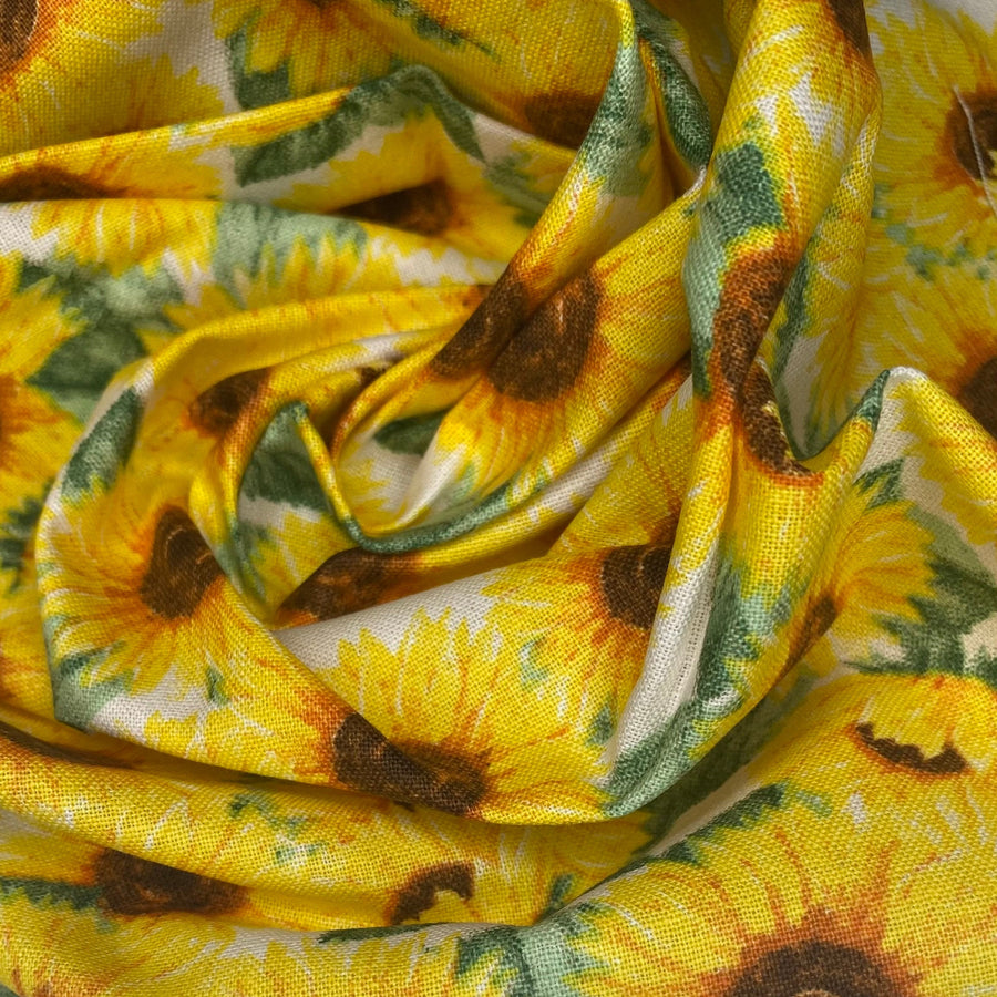 Quilting Cotton - Sunflower - Yellow - Remnant