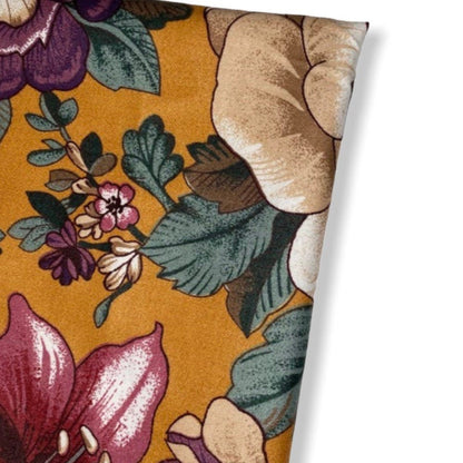 Printed Cotton Canvas Floral - Purple/Green/Brown
