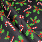 Quilting Cotton - Candy Cane Holly - Remnant