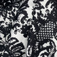 Damask Stretch Cotton Poplin - White/Black