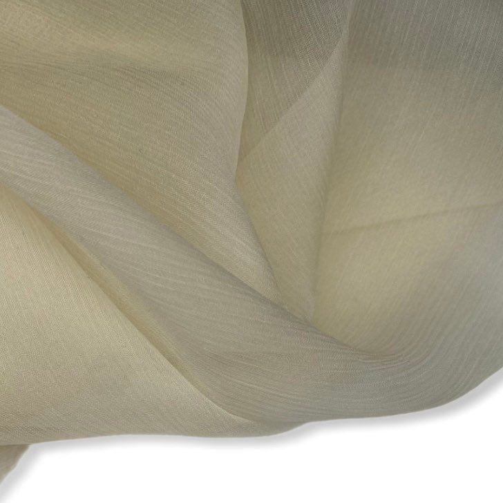 Crinkled Silk Chiffon - Antique White