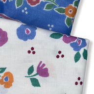 Vintage Floral Printed Cotton - 36” - White
