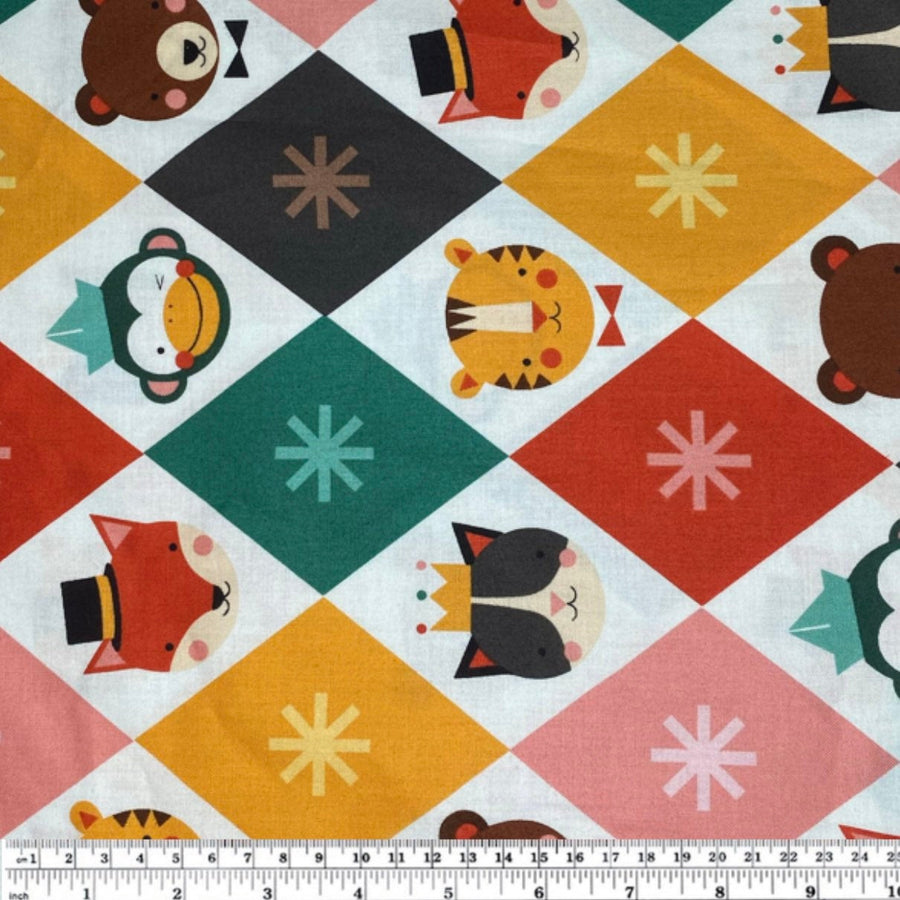 Quilting Cotton - Argyle Animals