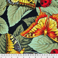 Printed Cotton Canvas - Butterfly / Ladybugs