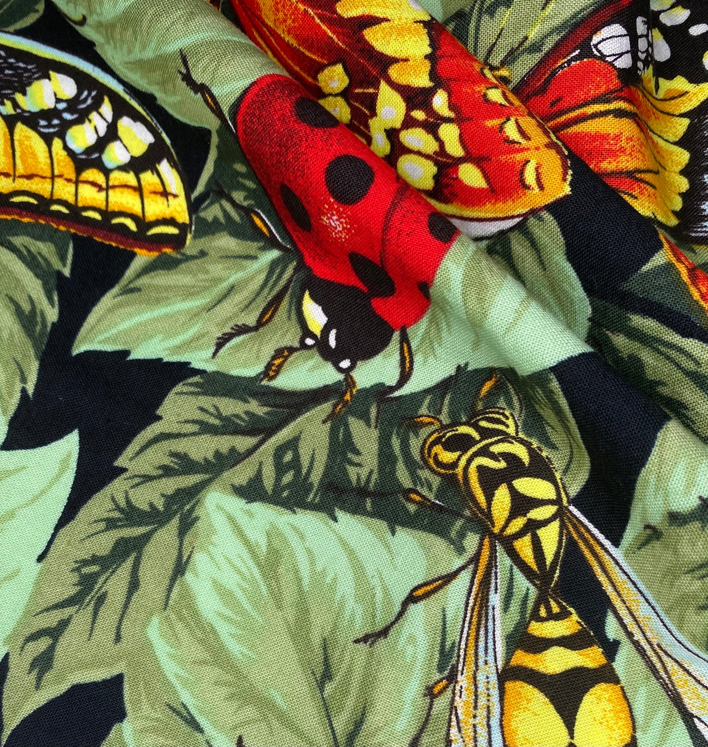 Printed Cotton Canvas - Butterfly / Ladybugs