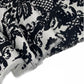 Damask Stretch Cotton Poplin - White/Black