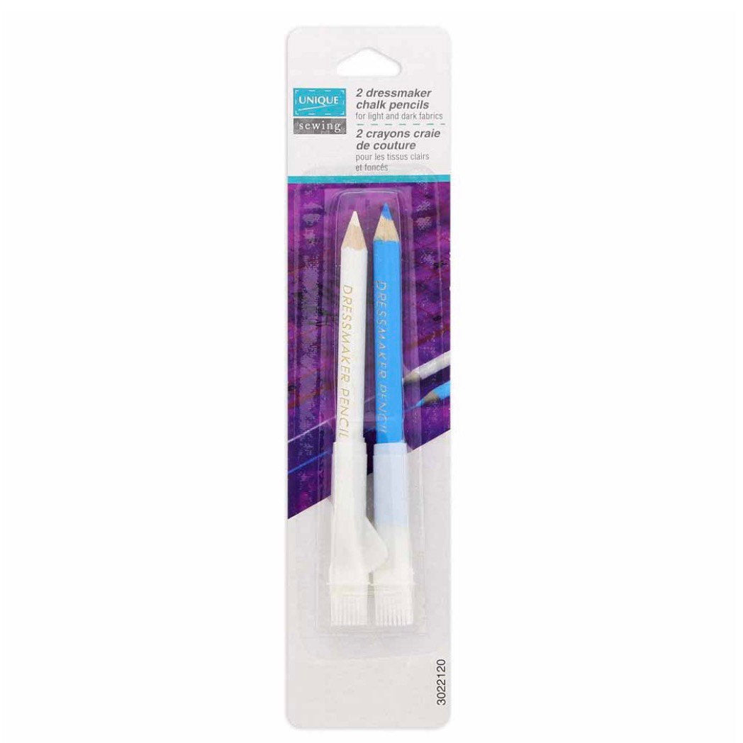 Dressmaker Chalk Pencil Set - White/Blue - 2 pcs