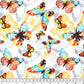 Quilting Cotton - Butterflies - 44” - White