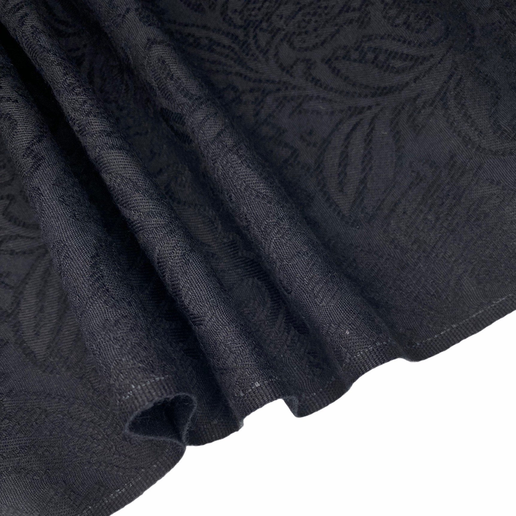Floral Cotton Jacquard - Black