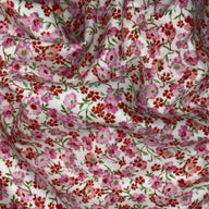 Printed Quilting Cotton Remnant - Small Floral - Pink