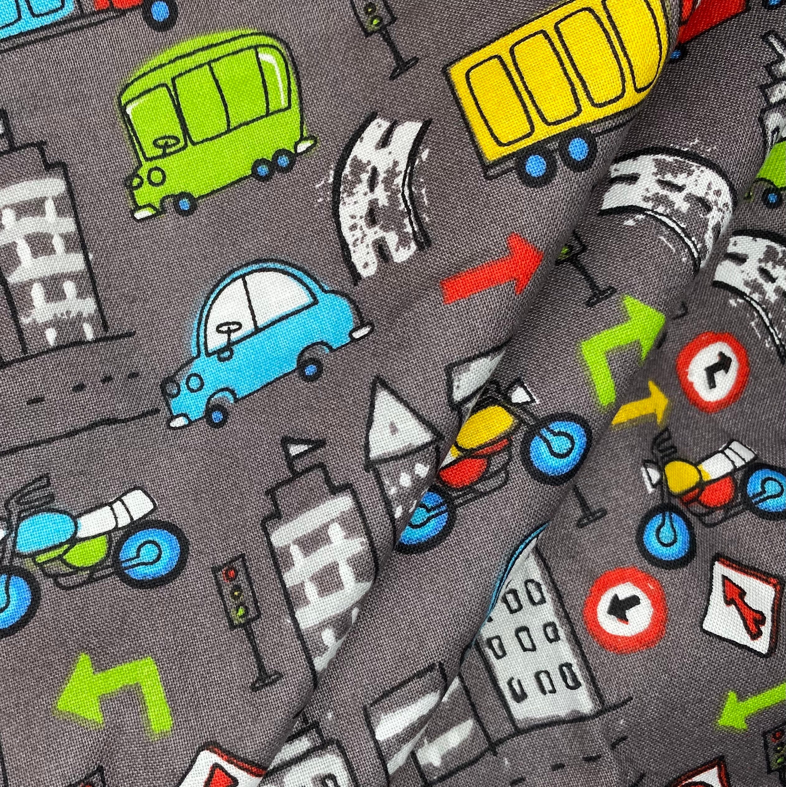 Quilting Cotton - City Traffic - Remnant