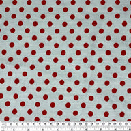 Printed Cotton - Polka Dot - White/Red