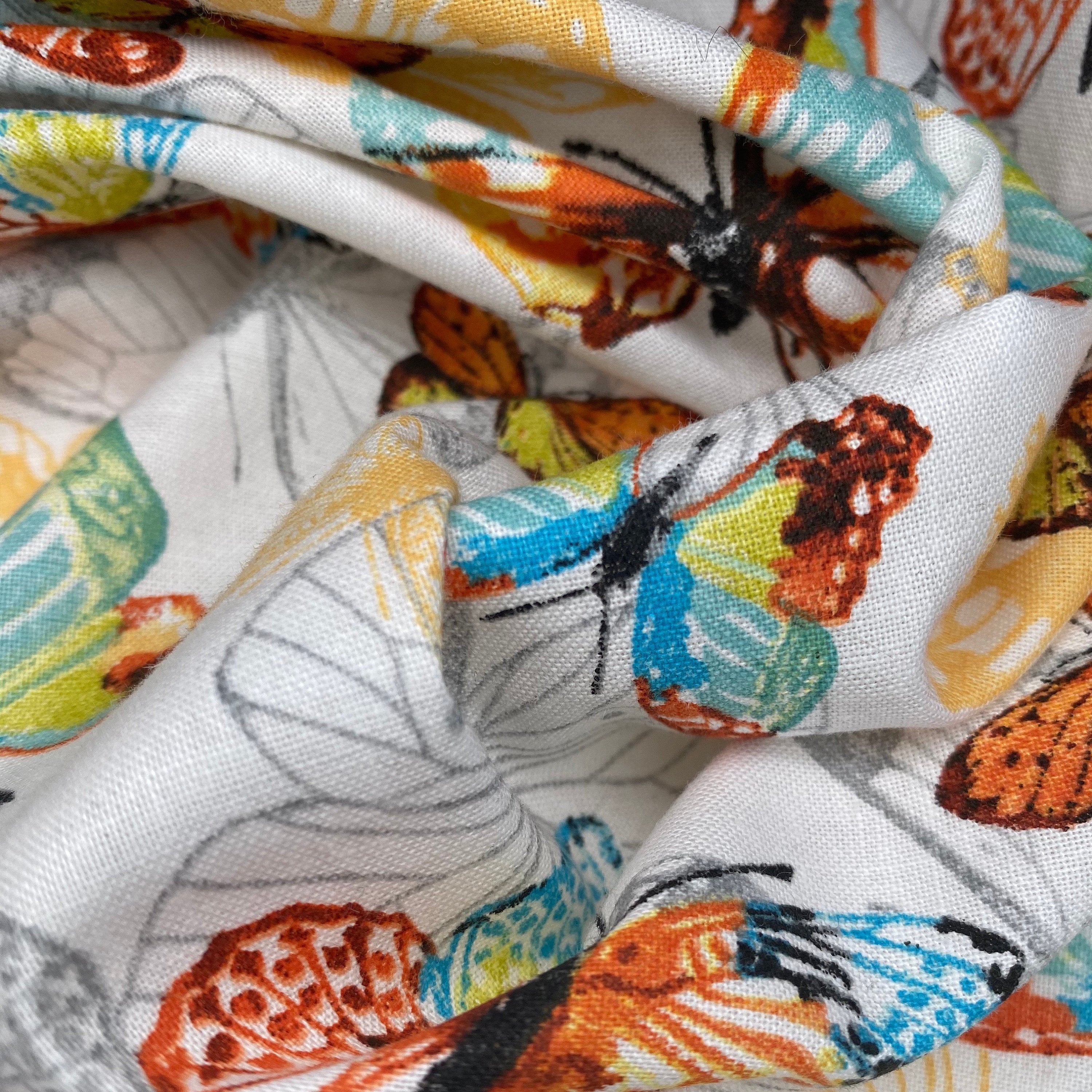 Quilting Cotton - Butterflies - White