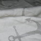Printed Cotton Canvas Anchors - White/Glitter Silver