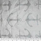 Printed Cotton Canvas Anchors - White/Glitter Silver