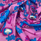 Printed Nylon Spandex - 63” - Pink/Silver/Blue