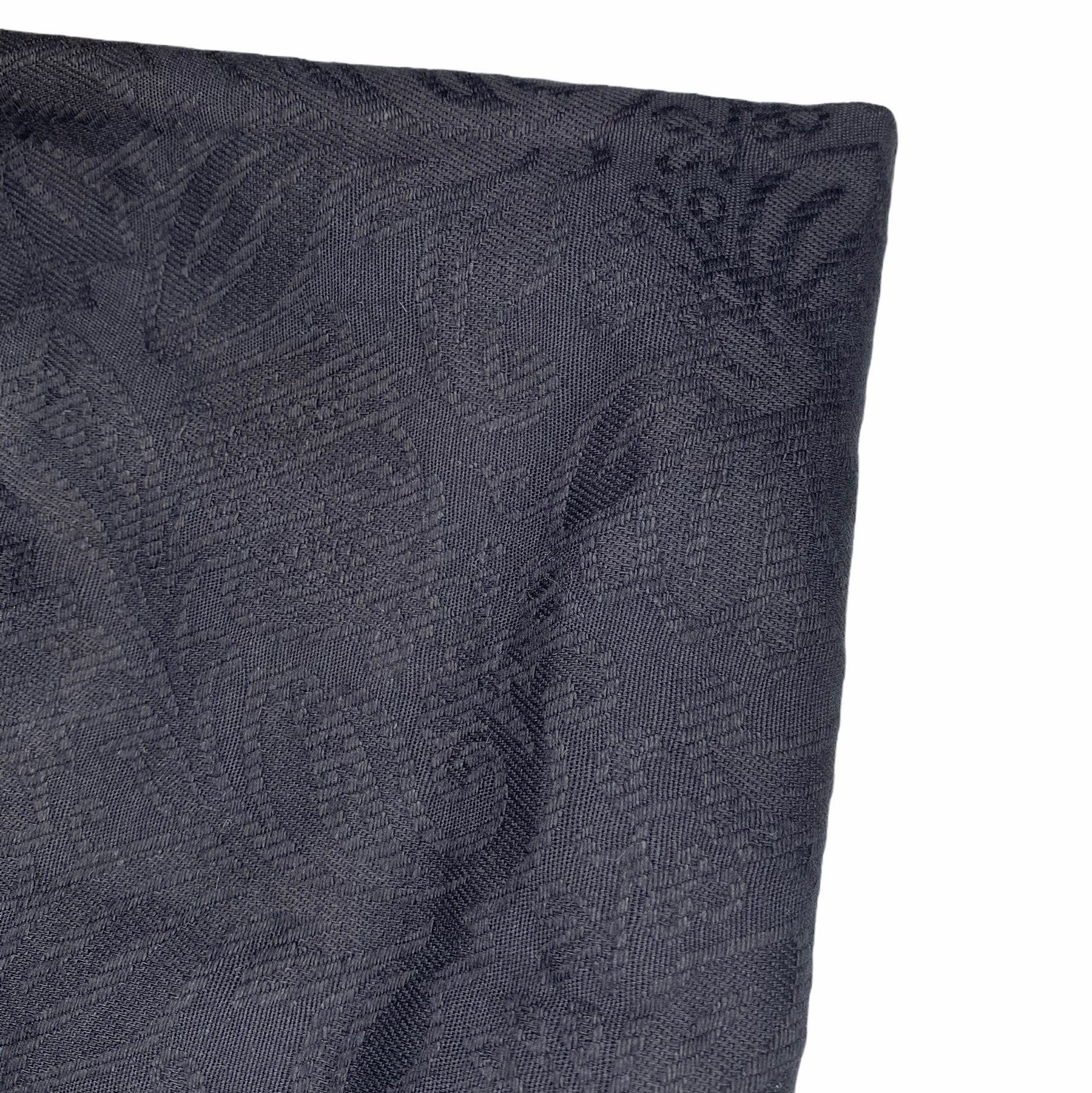 Floral Cotton Jacquard - Black