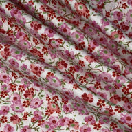 Printed Quilting Cotton Remnant - Small Floral - Pink