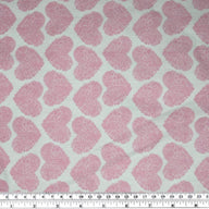 Paisley Heart Pima Cotton - 62” - White/Pink