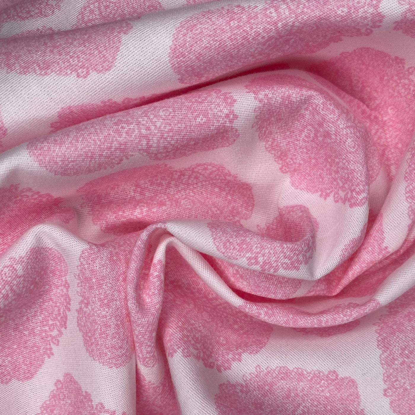Paisley Heart Pima Cotton - 62” - White/Pink
