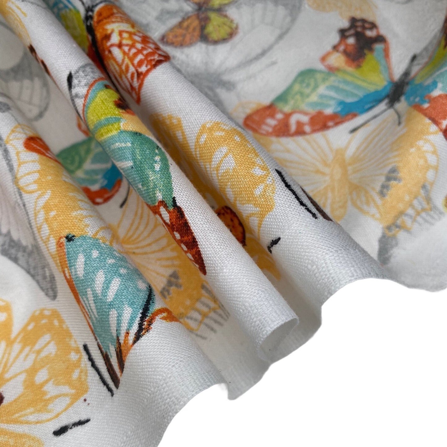 Quilting Cotton - Butterflies - 44” - White