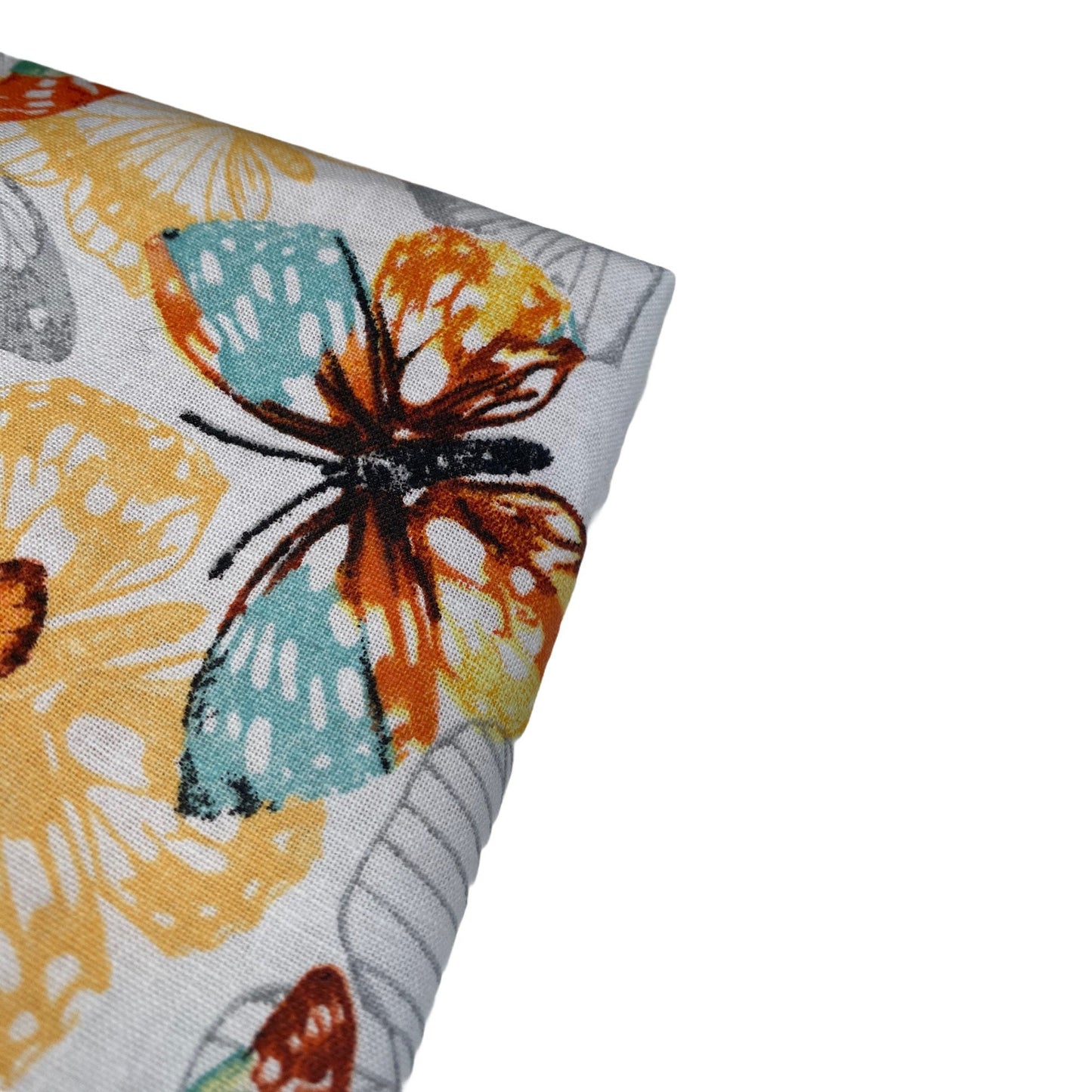 Quilting Cotton - Butterflies - 44” - White
