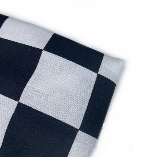 Quilting Cotton - Checkered- 44” - Black/White