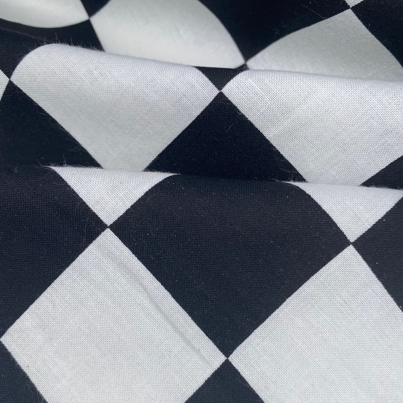 Quilting Cotton - Checkered - Black/White