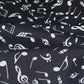 Quilting Cotton - Music Notes - 44” - Black/White