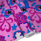 Printed Nylon Spandex - 63” - Pink/Silver/Blue