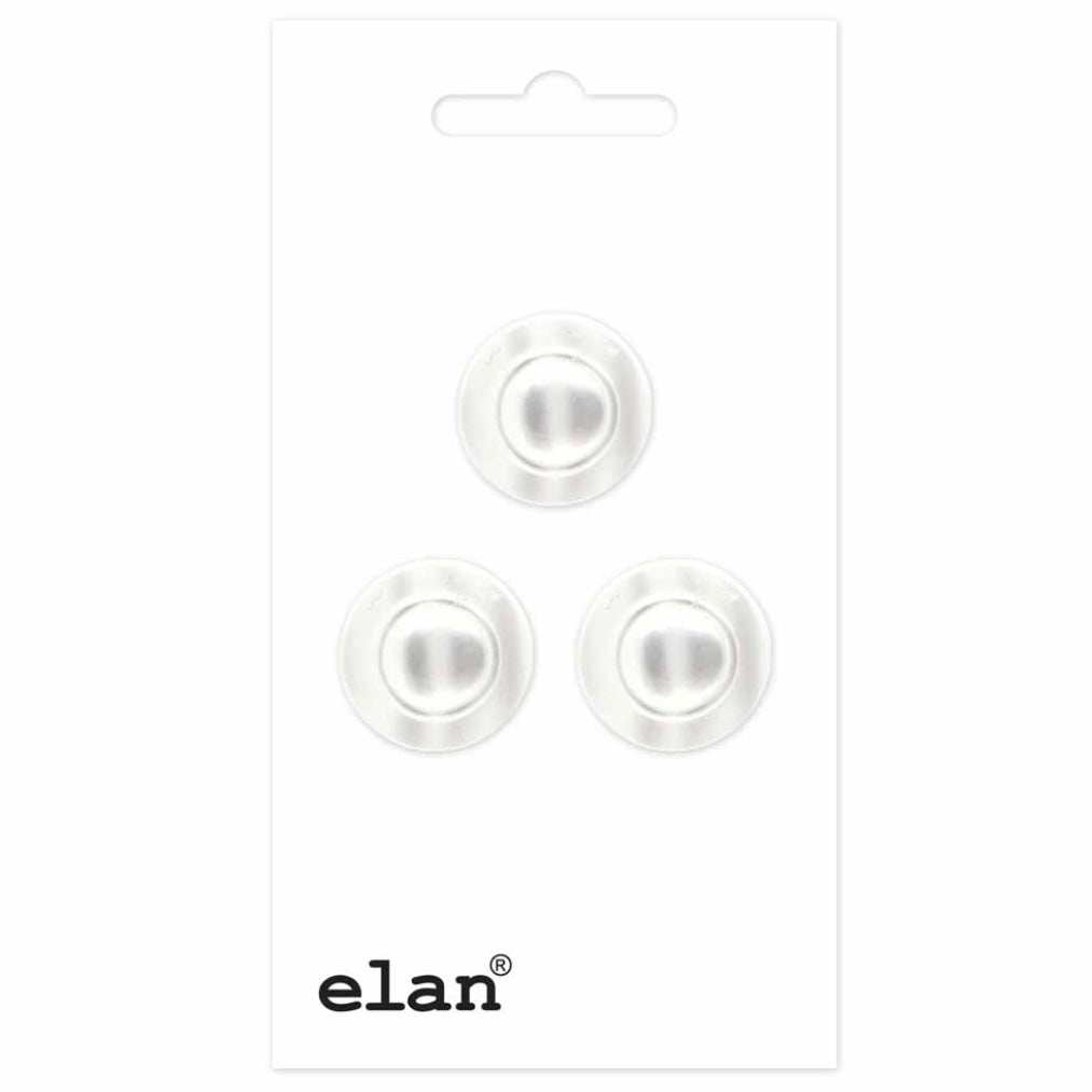 Shank Plastic Button - 11mm / 18L - White -  4 count