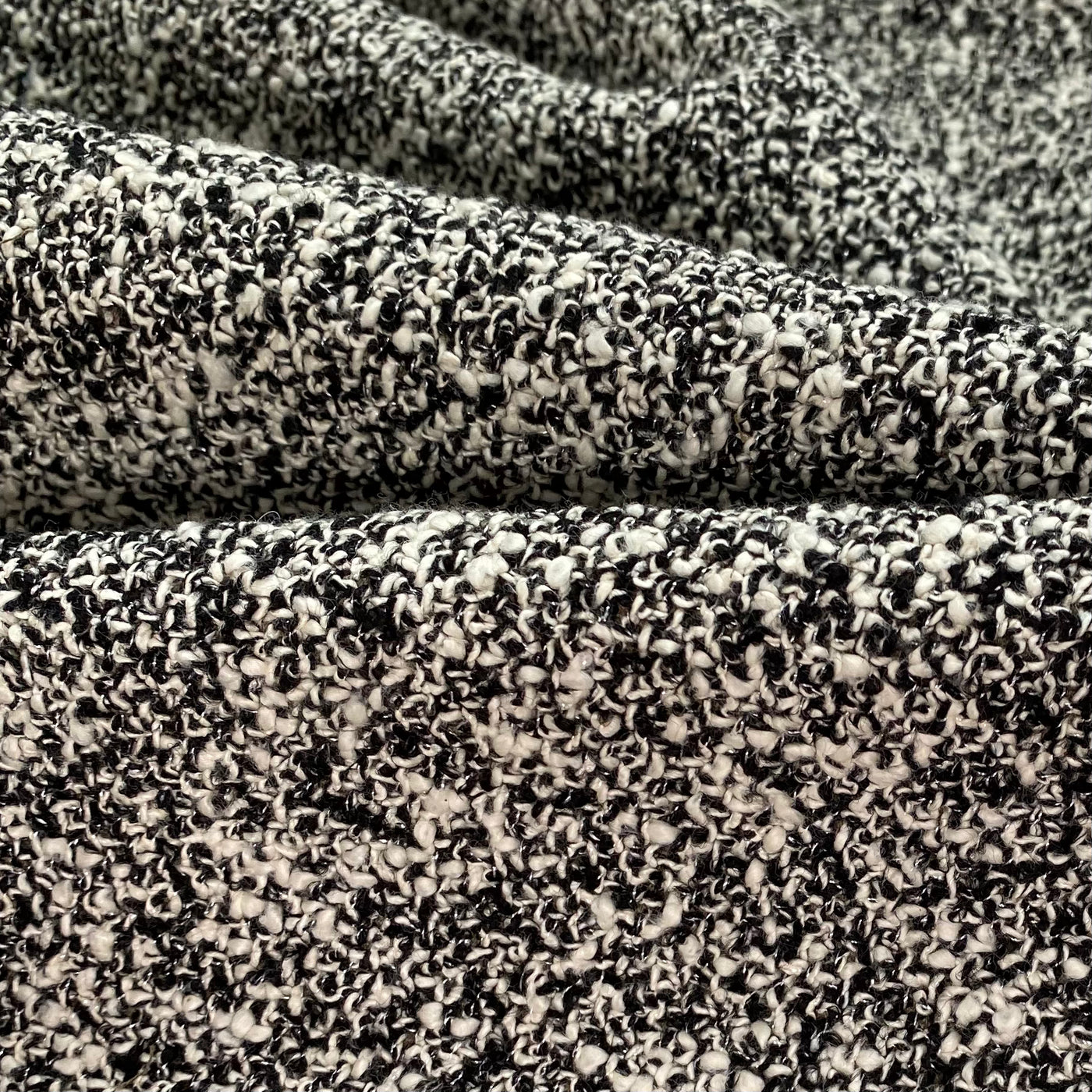 Cotton Upholstery - Designer Remnant - Black/Ivory