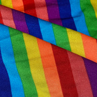 Striped Nylon Spandex - Rainbow