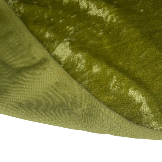Crushed Stretch Velvet - Olive Green