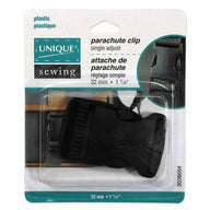 Single Adjust Parachute Buckle - Plastic - 38mm (1 1/2″) - Black