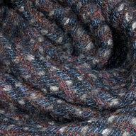 Wool Tweed Coating - Blue/Purple/Copper