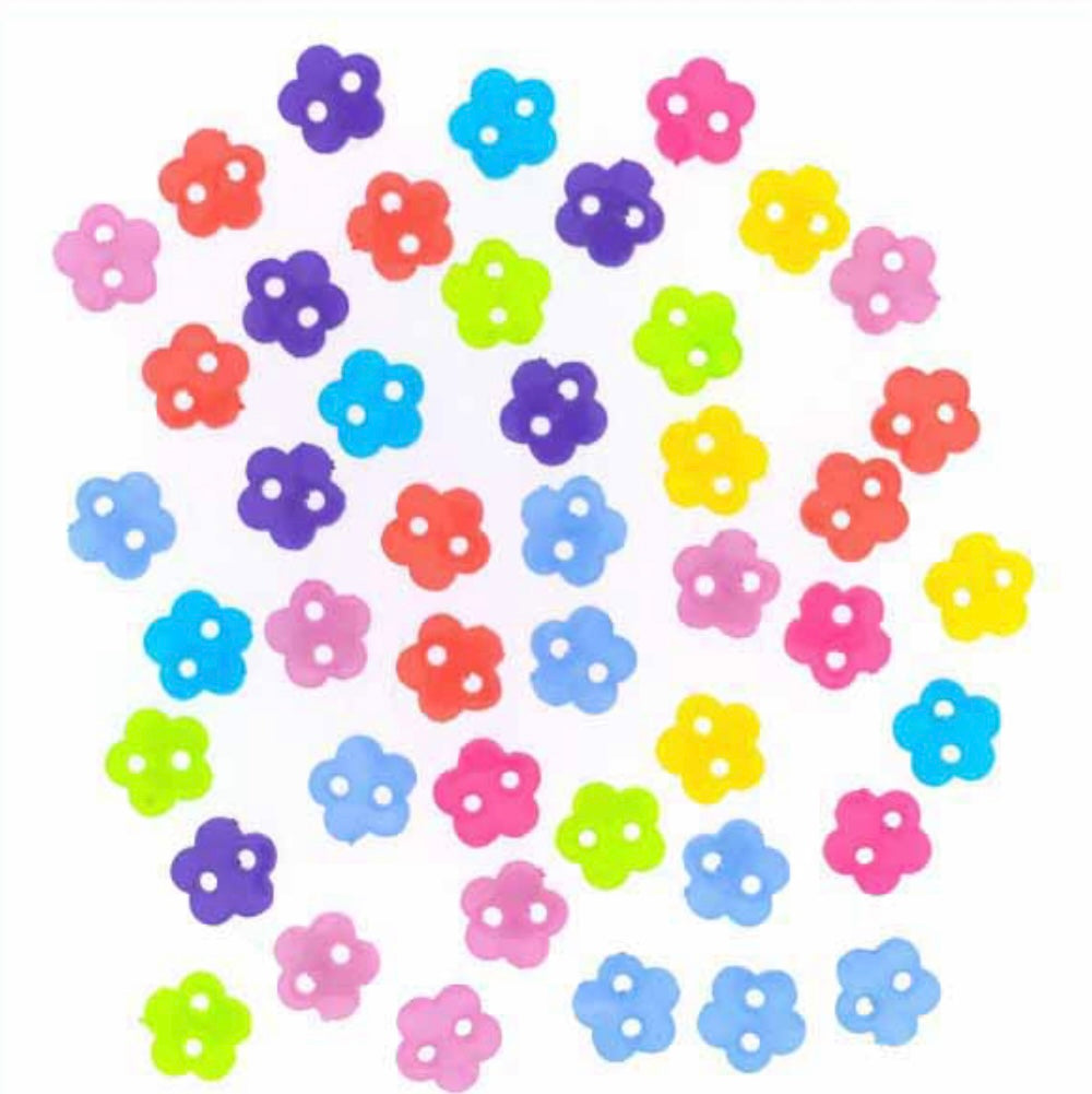 Novelty Buttons - Tiny Bouquet - 45 pcs