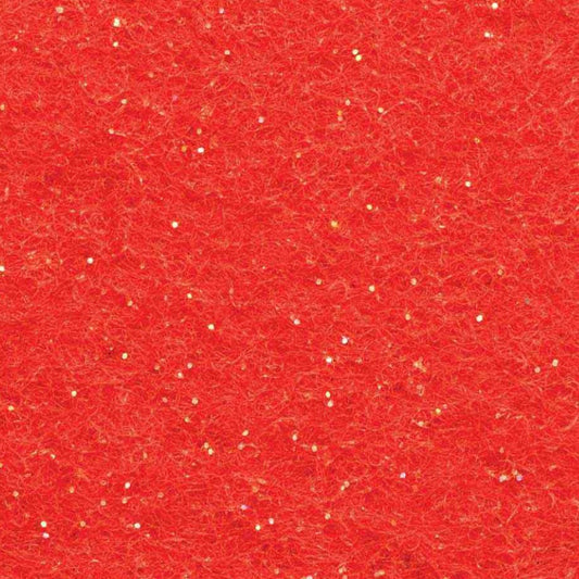 Multi-Coloured Glitter Craft Felt - 36” - Red