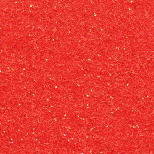 Multi-Coloured Glitter Craft Felt - 36” - Red