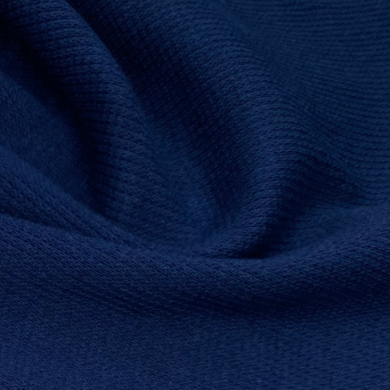 Cotton Tubular Rib Knit - Navy