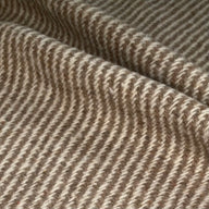 Diagonal Striped Wool Coating - Cream/Beige